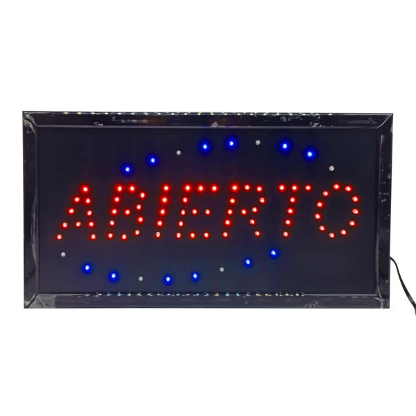 Imagen de Cartel LED luminoso, ABIERTO en caja
