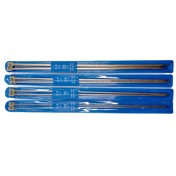 Imagen de Agujas para tejer de acero inoxidable x2, en bolsa varias medidas