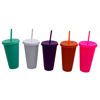 Imagen de Vaso con sorbito, de plástico 710ml CAJAx5 colores distintos, en caja