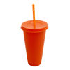 Imagen de Vaso con sorbito, de plástico 710ml CAJAx5 colores distintos, en caja