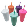 Imagen de Vaso con sorbito, de plástico 710ml CAJAx5 colores distintos, en caja