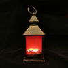 Imagen de Adorno decorativo farol de plástico, simula fuego, 3AA y recarga USB, en caja