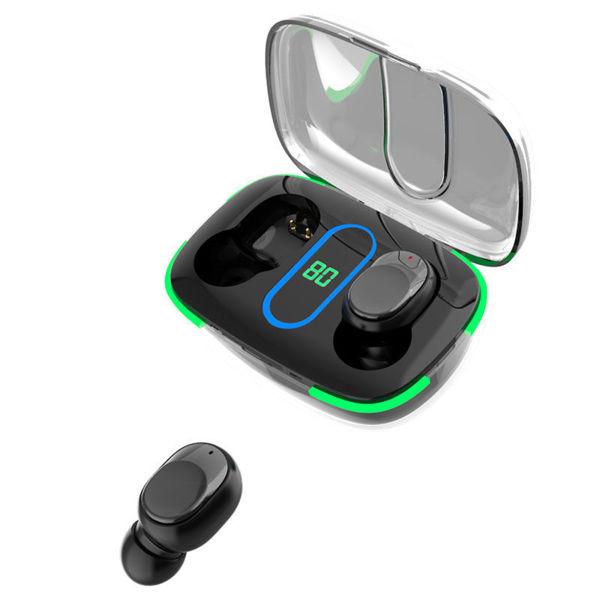 Imagen de Auriculares inalámbricos Bluetooth V5 TWS.3, con cargador, negro KLGO en caja