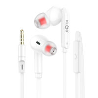 Imagen de Auriculares con cable auxiliar 3.5mm, varios colores, KLGO en caja