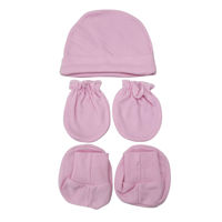 Imagen de Medias para bebé con gorro y mitones, de algodón, varios colores, en bolsa