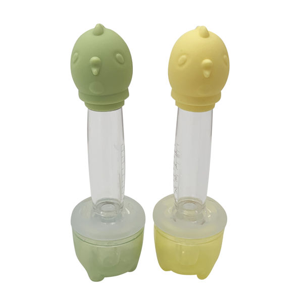 Imagen de Cuentagotas, para medicación para bebé, con tapa, de silicona y plástico, en bolsa, varios colores