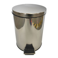 Imagen de Papelera de metal 8L con pedal, en caja