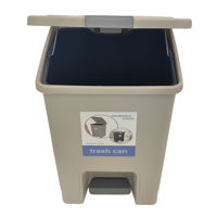 Imagen de Papelera de plástico 10L con pedal, 2 colores