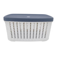 Imagen de Caja organizadora de plástico con tapa, varios colores de tapa