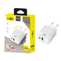Imagen de Cargador con entrada USB-A y USB-C, KLGO en caja