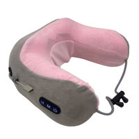 Imagen de Almohada con masajeador para cuello recarga mini USB, en caja 2 colores