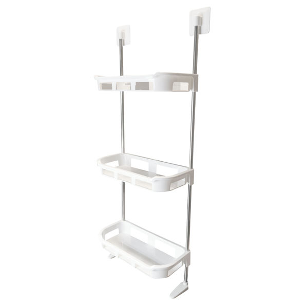 Imagen de Organizador de plástico 3 estantes, para apoyar ideal para ducha, en caja