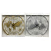 Imagen de Reloj de pared redondo 40cm, mapamundi de metal calado, 2 colores
