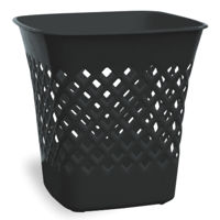 Imagen de Papelera de plástico calada, negro