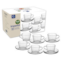 Imagen de Taza de vidrio con plato 215ml x6, en caja