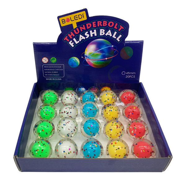 Imagen de Pelota maciza con luz, CAJA x20 varios colores,