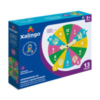Imagen de Encastre de madera, aprendiento las horas y cantidades, XALINGO en caja