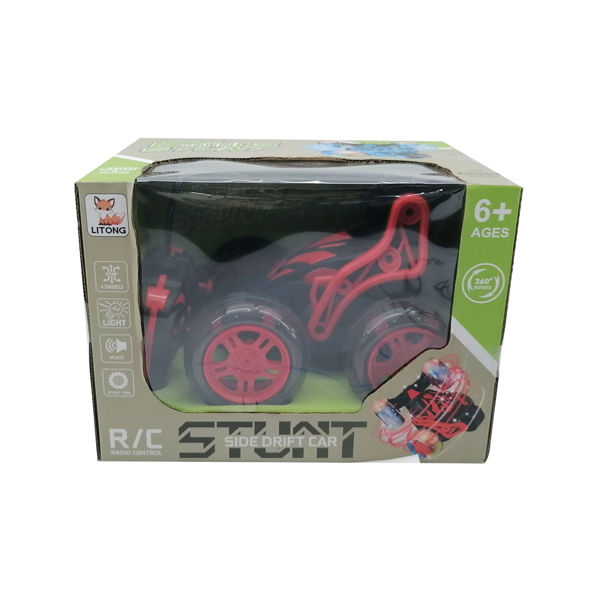 Imagen de Auto loco a control remoto con luz y sonido, recarga USB 2AA, en caja 2 colores