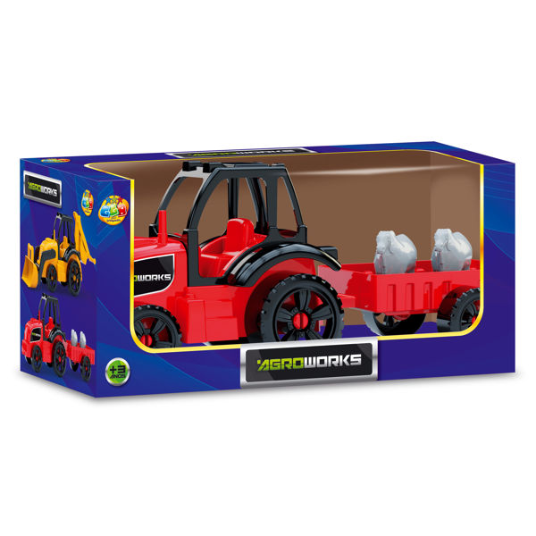 Imagen de Tractor ruedas libres zorra con 2 animales, en caja varios colores