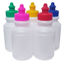 Imagen de Botella deportiva infantil 270ml, transparente con tapa de colores
