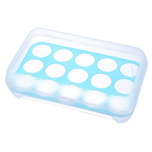 Imagen de Huevera de plástico con tapa, para 15 huevos en bolsa