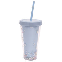 Imagen de Vaso con sorbito, de acrílico 380ml, en caja varios colores
