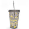 Imagen de Vaso con sorbito, de acrílico 420ml, varios diseños, en bolsa