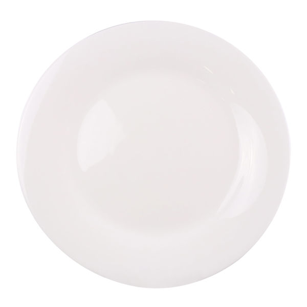 Imagen de Plato llano de vidrio opal llano,línea ARIA CAJA x24