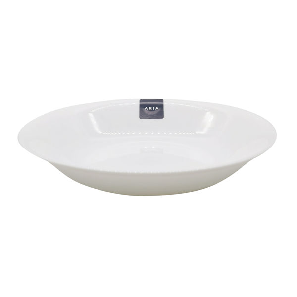 Imagen de Plato vidrio opal hondo, línea ARIA, CAJA x24