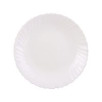 Imagen de Plato de vidrio opal postre, línea SOFIA, CAJA x36