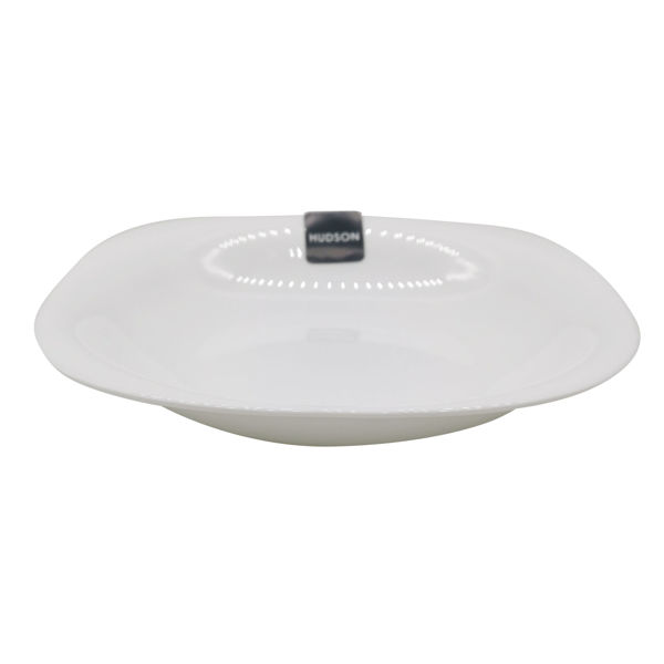 Imagen de Plato vidrio opal hondo, línea HUDSON, CAJA x36
