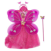 Imagen de Disfraz pollera, alitas mariposa, varita y vincha, en bolsa, varios colores