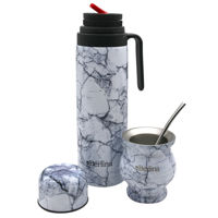 Imagen de Termo 1L media asa con mate 180ml y bombilla, pico cebador, base antideslizante, Berlina en caja