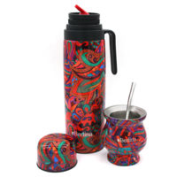 Imagen de Termo 1L media asa con mate 180ml y bombilla, pico cebador, base antideslizante, Berlina en caja