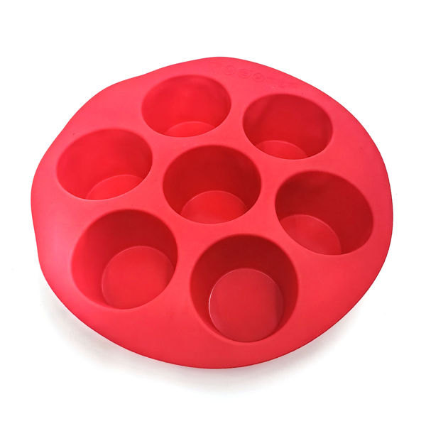 Imagen de Molde de silicona para cupcakes x7, en bolsa