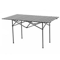 Imagen de Mesa rectangular enrollable de aluminio pintado plegable, portátil, en bolsa varios colores