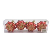 Imagen de Adorno navideño estrellas x4 7cm, en caja