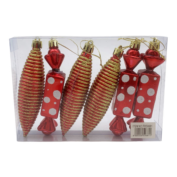 Imagen de Adorno navideño surtido x6, en caja