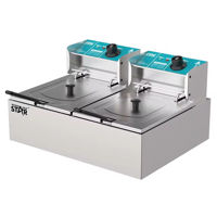 Imagen de Freidora de aceite industrial doble, 12L en caja, 2500W WINNING STAR