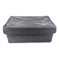 Imagen de Caja organizadora de TNT plegable con visor superior, en bolsa, varios colores