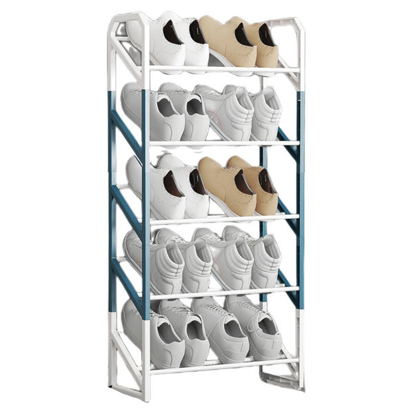 Imagen de Zapatera de plástico y metal, 5 estantes, en caja