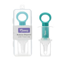 Imagen de Dispensador para medicamentos para bebé, con tapa, de silicona y plástico, en caja de plástico MOMEASY