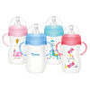 Imagen de Mamadera de plástico 240ml con asas tetina natural boca ancha, en caja, varios colores MOMEASY