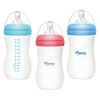 Imagen de Mamadera de vidrio 240ml tetina natural boca ancha, en caja, 2 colores MOMEASY