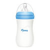 Imagen de Mamadera de vidrio 240ml tetina natural boca ancha, en caja, 2 colores MOMEASY