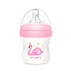 Imagen de Mamadera de plástico 120ml tetina natural boca ancha, en caja, varios colores MOMEASY