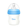 Imagen de Mamadera de plástico 120ml tetina natural boca ancha, en caja, varios colores MOMEASY