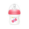 Imagen de Mamadera de plástico 120ml tetina natural boca ancha, en caja, varios colores MOMEASY