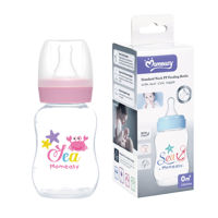 Imagen de Mamadera de plástico 120ml tetina natural standard, en caja, varios colores MOMEASY