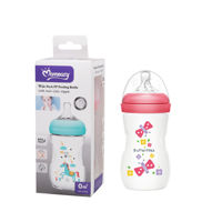 Imagen de Mamadera de plástico 240ml tetina natural boca ancha, en caja, varios colores MOMEASY
